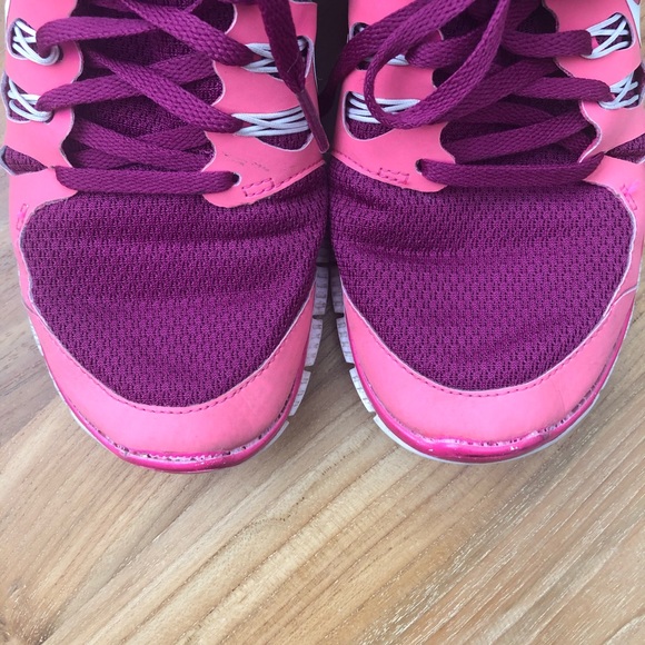 Women's Nike Free 5.0+ Raspberry Running Shoes 7.5 - Picture 4 of 13